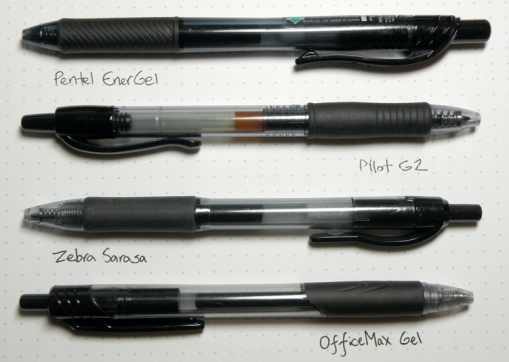 And as per usual, the G2 craps out. Ladies and gentlemen, can there be a pen worse for your office than the Pilot G2?